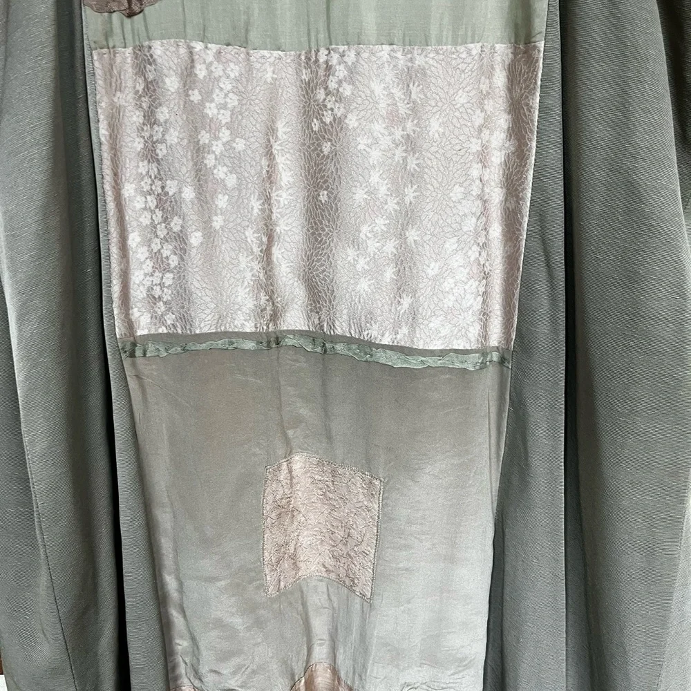 Nancy Gary Vintage Silk Artisan Patchwork Dress and Long Vest - Large - Picture 6 of 16